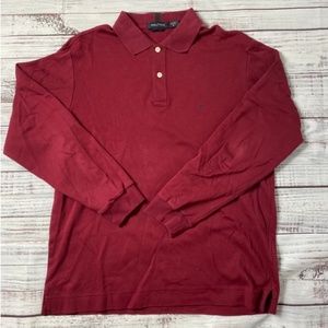 Vintage Nautica Long Sleeve Burgundy Polo